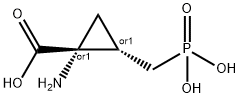 Cyclopropanecarboxylic acid, 1-amino-2-(phosphonomethyl)-, (1R,2S)-rel- 结构式