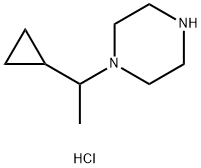 1-(1-环丙基乙基)哌嗪盐酸盐 结构式