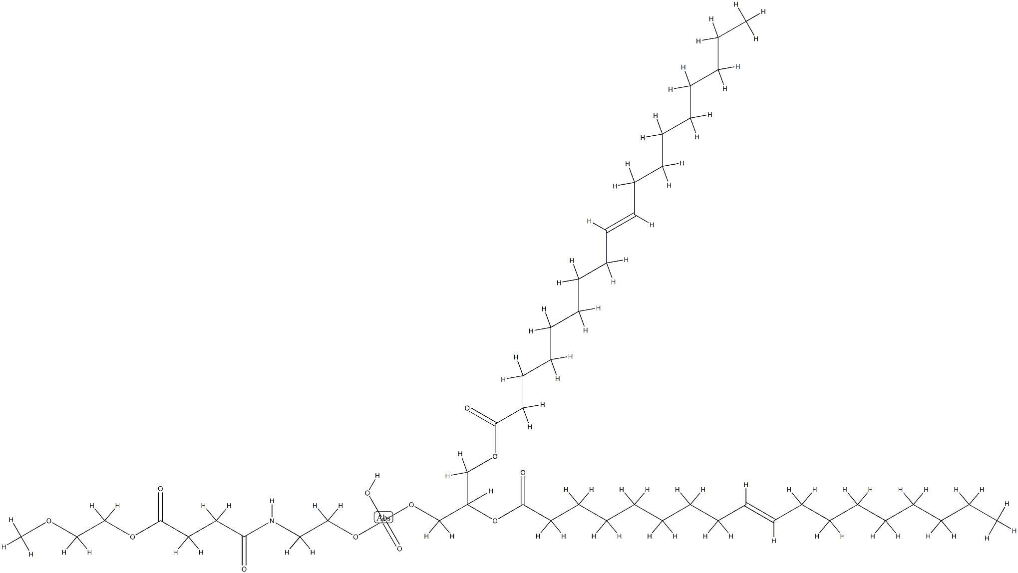 dioleoyl-N-(monomethoxypolyethylene glycol succinyl)phosphatidylethanolamine 结构式