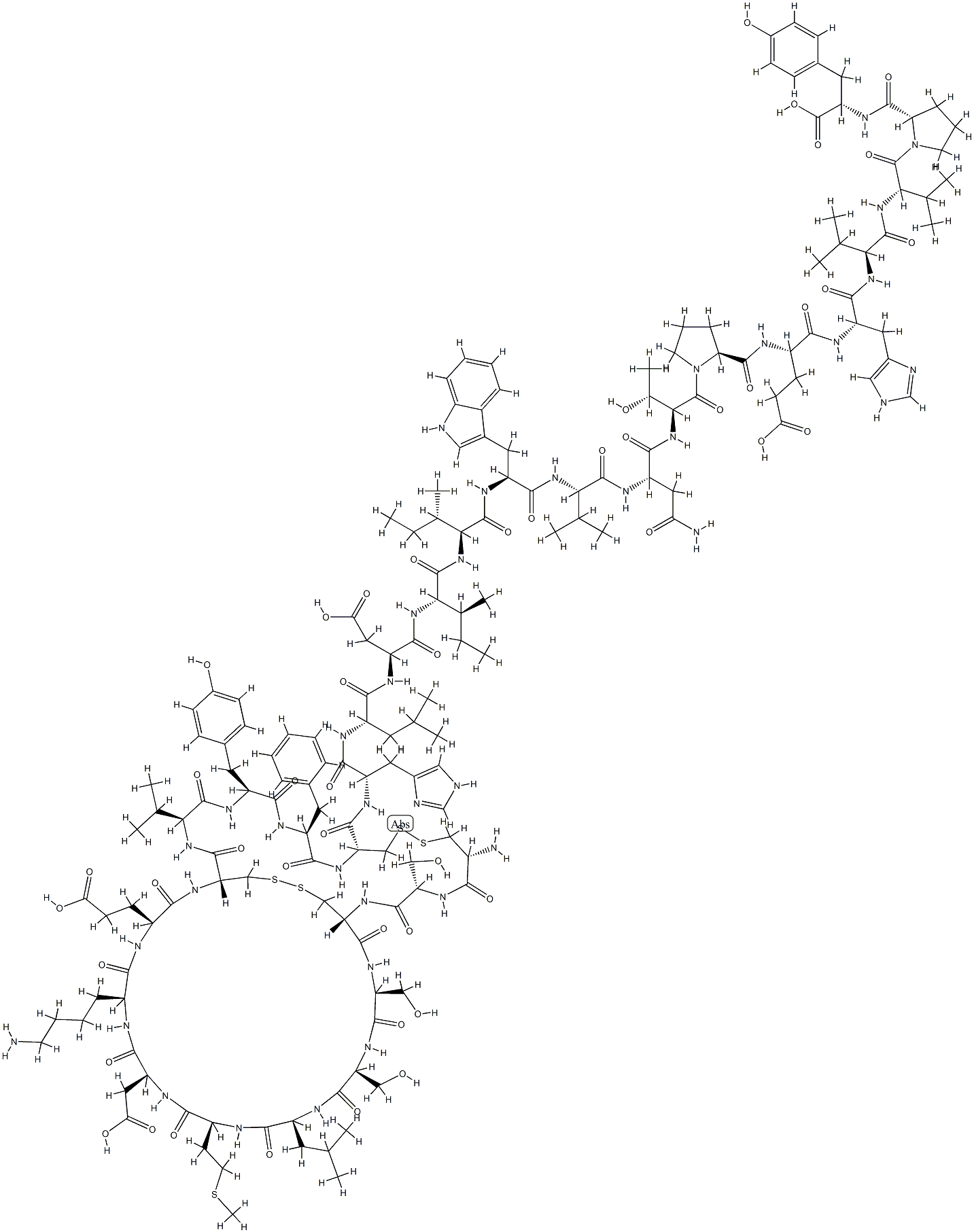 BIG ENDOTHELIN-1 (1-31) (HUMAN, BOVINE) 结构式