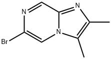 6-溴-2,3-二甲基咪唑并[1,2-A]吡嗪 结构式