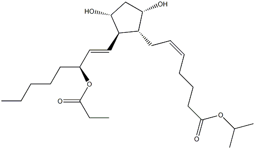 15-propionat-prostaglandin F2alpha-isopropyl ester 结构式