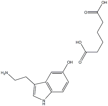 Adipic acid, compd. with 3-(2-aminoethyl)indol-5-ol 结构式