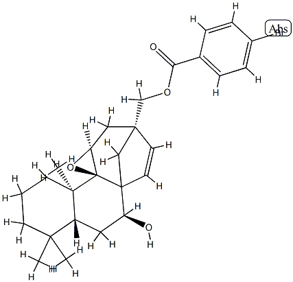 17-(4-bromobenzoyloxy)-9,11-epoxy-7-hydroxybeyerene 结构式