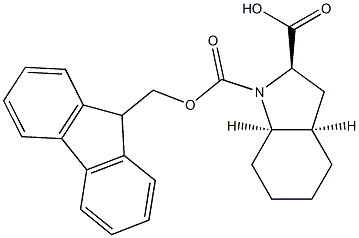 REL-(2R,3AR,7AR)-1-((((9H-氟-9-基)甲氧基)羰基)八氢-1H-吲哚-2-羧酸 结构式