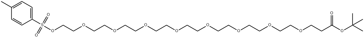 对甲苯磺酸酯丙酸叔丁酯八乙二醇 结构式
