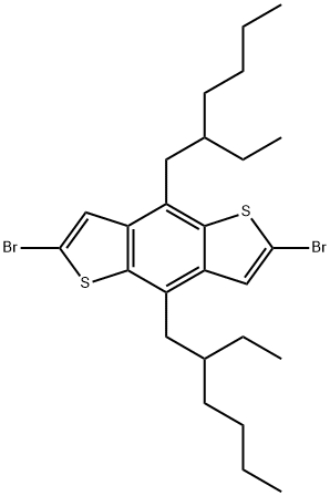 2,6-二溴-4,8-双(2-乙基己基)苯并[1,2-B:4,5-B']二噻吩 结构式