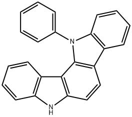 12-苯基-5,12-二氢吲哚[3,2-A]咔唑 结构式