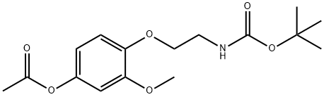 N-tert-Butyloxycarbonyl-2-(4-acetyloxy-2-Methoxyphenoxy)-ethylaMine 结构式