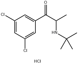 2-（叔丁基氨基）-3',5'-二氯苯乙酮盐酸盐 结构式
