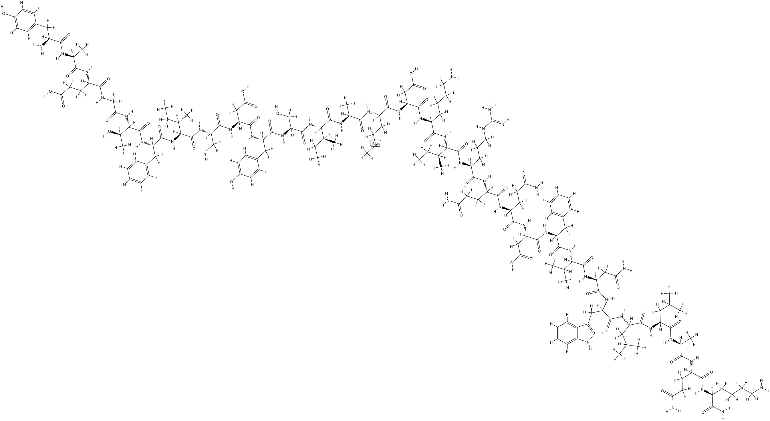 GASTRIC INHIBITORY POLYPEPTIDE (1-30) AMIDE (PORCINE) 结构式