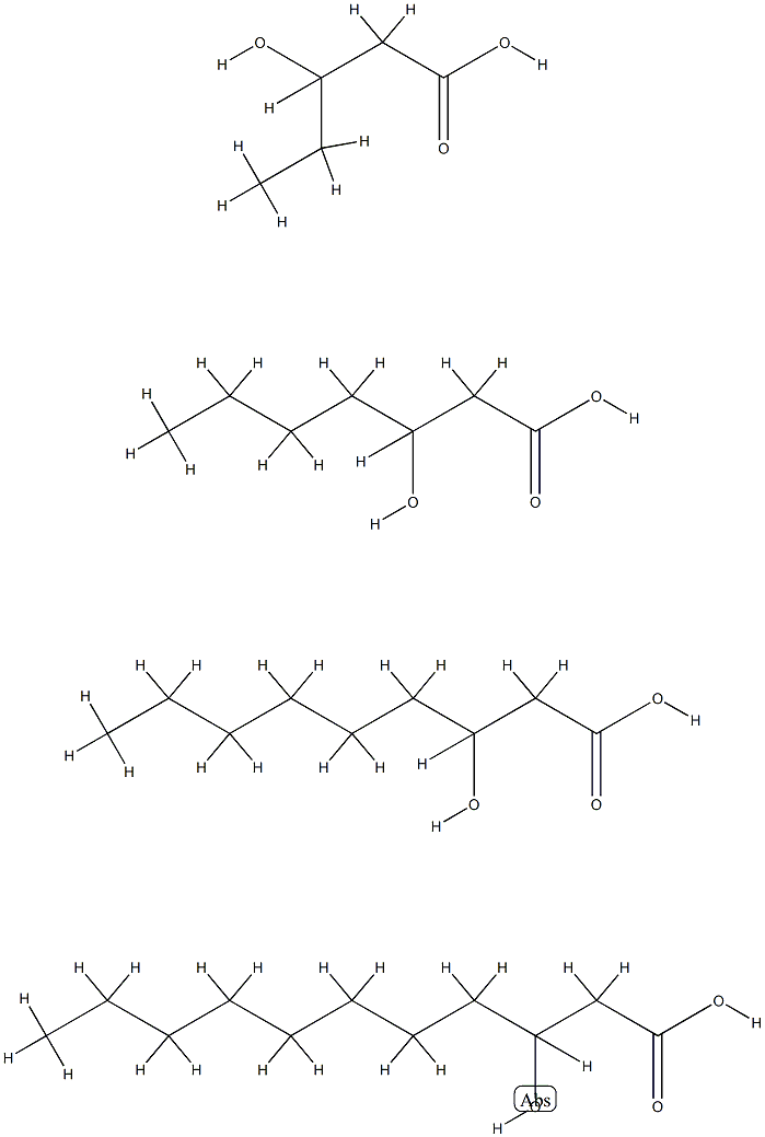 poly(3-hydroxyvalerate)-(3-hydroxyheptanoate)-(3-hydroxynonanoate)-(3-hydroxyundecanoate) copolymer 结构式