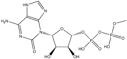 3-ribofuranosylisoguanosine 5'-diphosphate 结构式