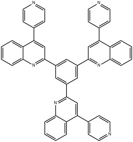 1,3,5-三(4-吡啶基喹啉-2-基)苯 结构式