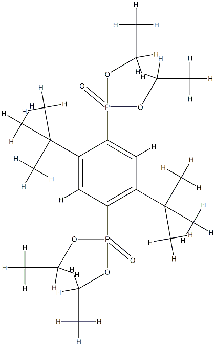 2,5-二叔丁基-1,4-亚苯基四乙基双(膦酸酯) 结构式