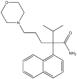 α-Isopropyl-α-(3-morpholinopropyl)-1-naphthaleneacetamide 结构式