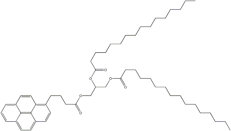 1(3)-pyrenebutanoyl-2,3(1,2)-dipalmitoyl-sn-glycerol 结构式