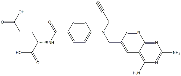 10-propargyl-5-deazaaminopterin analog of folic acid 结构式