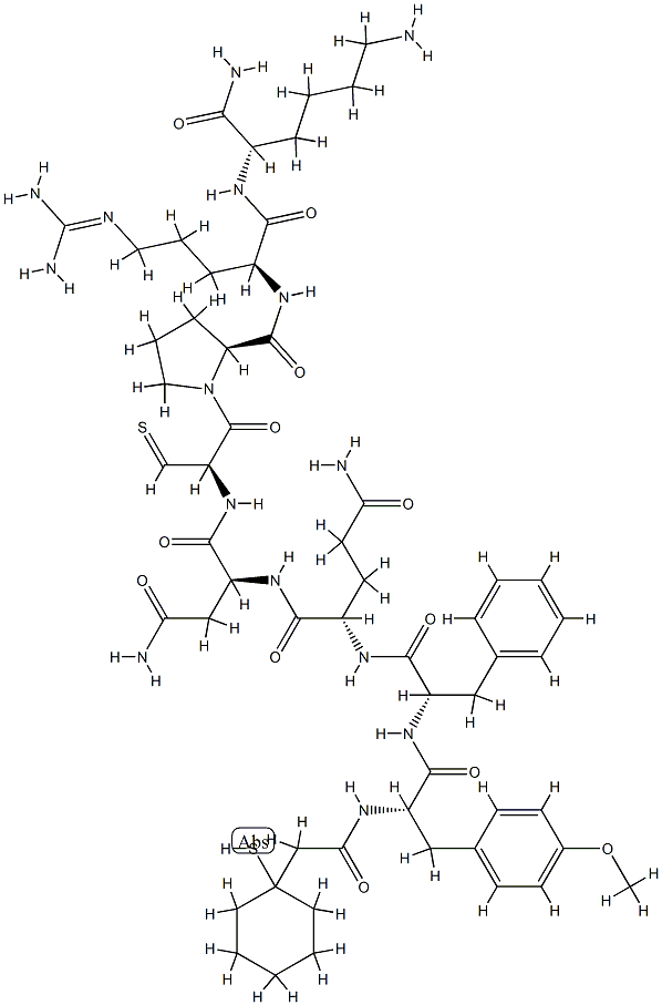 argipressin, beta-mercapto-beta, beta-cyclopentamethylenepropionic acid(1)-O-methyl-Tyr(2)-LysNH2(9)- 结构式