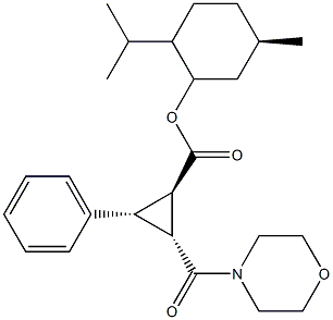 2-(4-morpholinocarbonyl)-3-phenylcyclopropane-2-(1-methylethyl)-5-methylcyclohexyl ester 结构式