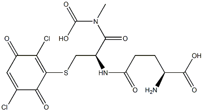 2,5-dichloro-3-(glutathionyl-S-yl)-1,4-benzoquinone 结构式