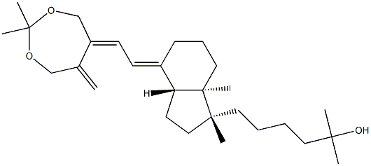 A-homo-3-deoxy-3,3-dimethyl-2,4-dioxa-25-hydroxyvitamin D3 结构式