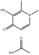 4(1H)-Pyridinone, 3-hydroxy-1,2-dimethyl-, acetate (1:1) 结构式