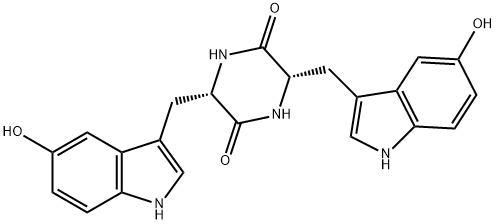 cyclo(5-hydroxytryptophyl-5-hydroxytryptophyl) 结构式