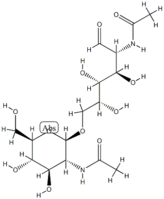 N-acetylglucosaminyl beta(1-6)N-acetylgalactosamine 结构式