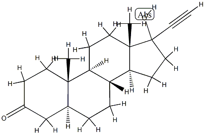 (5S,8R,9S,10S,13S,14S)-17-ethynyl-17-hydroxy-10,13-dimethyl-2,4,5,6,7,8,9,11,12,14,15,16-dodecahydro-1H-cyclopenta[a]phenanthren-3-one 结构式