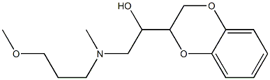 α-[[(3-Methoxypropyl)methylamino]methyl]-1,4-benzodioxane-2-methanol 结构式