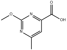 2-甲氧基-6-甲基嘧啶-4-羧酸 结构式