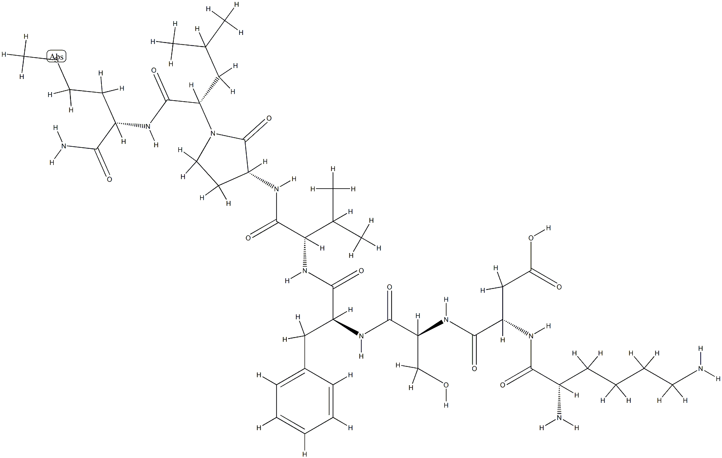 neurokinin A (3-10), lysyl(3)-glycyl(8)-R-lactam-leucine(9)- 结构式