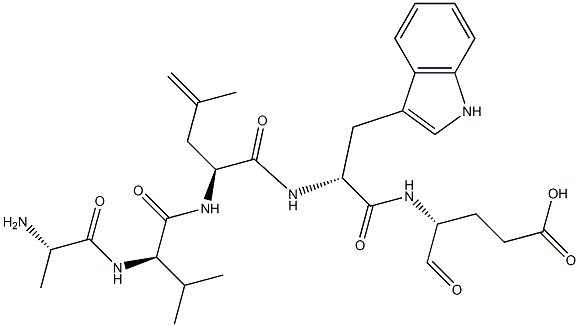 cyclo(valyl-leucyl-tryptophyl-glutamyl-alanyl) 结构式