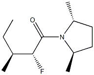 Pyrrolidine, 1-(2-fluoro-3-methyl-1-oxopentyl)-2,5-dimethyl-, [2R-[1(2R*,3S*),2alpha,5beta]]- (9CI) 结构式