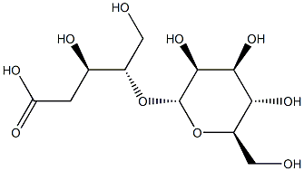 2-deoxy-4-O-mannopyranosyl-erythro-pentonic acid 结构式