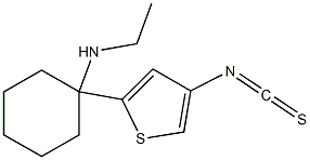 N-Ethyl-1-(2-(4-isothiocyanothienyl))cyclohexylamine  结构式
