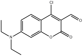 7-(N,N-二乙基氨基)-4-氯香豆素-3-甲醛 结构式