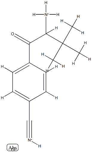 rac-4-(2-AMino-3,3-diMethyl-1-oxobutyl)benzonitrile Hydrochloride 结构式