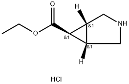 ethyl rac-(1R,5S,6r)-3-azabicyclo[3.1.0]hexane-6-carboxylate hydrochloride 结构式