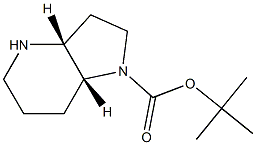 (3AR,7AR)-叔-丁基八氢-1H-吡咯并[3,2-B]吡啶-1-甲酸基酯 结构式