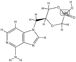 3-deaza-9-(3-hydroxy-2-phosphonylmethoxypropyl)adenine 结构式