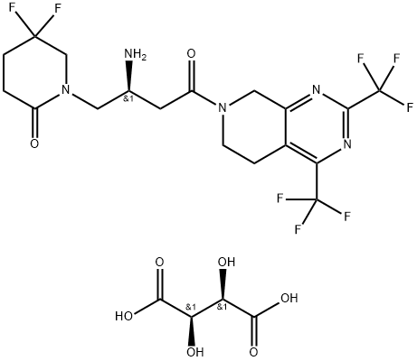 吉格列汀酒石酸盐 结构式