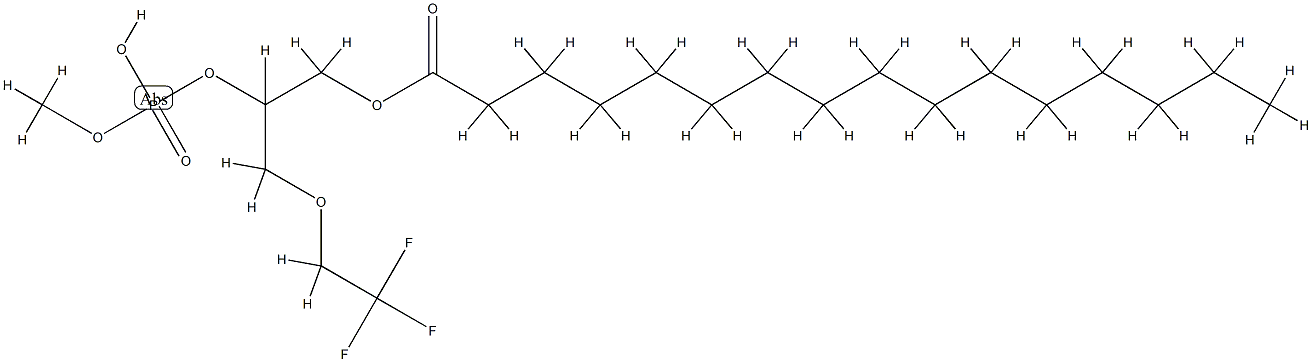 1-hexadecyl-3-trifluoroethylglycero-sn-2-phosphomethanol 结构式