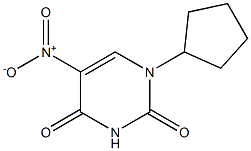 N(1)-cyclopentyl-5-nitropyrimidine-2,4-dione 结构式