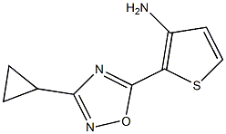 2-(3-cyclopropyl-1,2,4-oxadiazol-5-yl)thiophen-3-amine 结构式