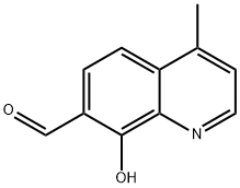 7-Quinolinecarboxaldehyde,8-hydroxy-4-methyl-(8CI) 结构式