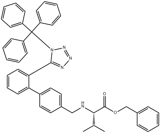 Benzyl N-[(2(Trityltetrazol-5-yl-1,1biphenyl-4-yl]-methyl-2-amino-3-methylbutanoate 结构式