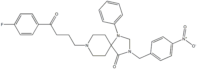 N-(4-nitrobenzyl)spiperone 结构式