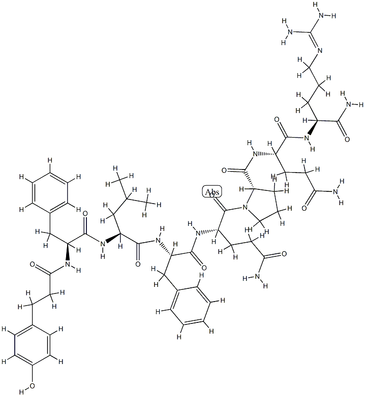 desamino-tyrosyl-phenylalanyl-leucyl-phenylalanyl-glutaminyl-prolyl-glutaminyl-argininamide 结构式